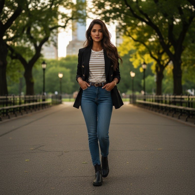 Walking in Central Park